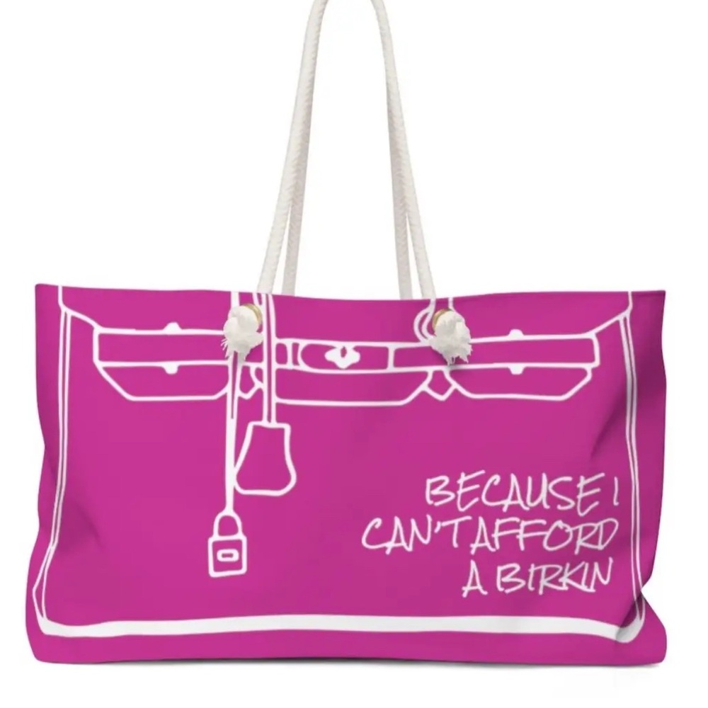 Because I can’t afford a Birkin Bag Pink Canvas Tote Bag New